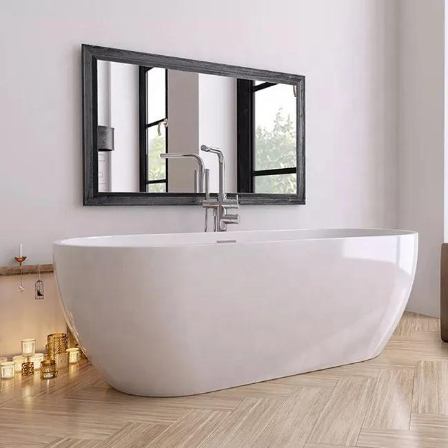 

Aifol New Design Bathroom Sanitary Ware Adults Acrylic Large Egg Shape Bathtub Indoor Bath Tubs