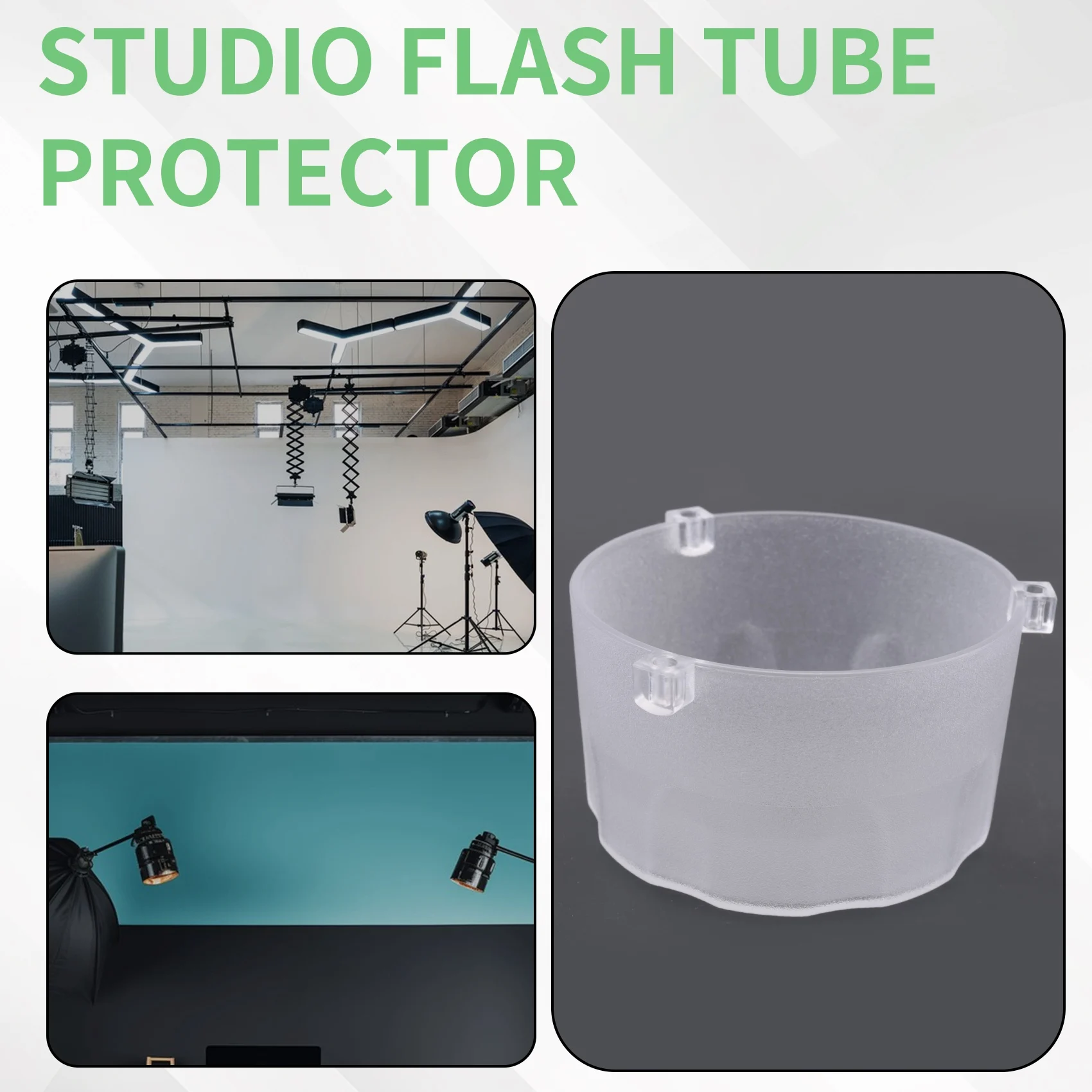 ●Flash Light Tube Protector Cover Studio Lights Shielding Outdoor Lamp Cover for Studio Photography Camera-A57M