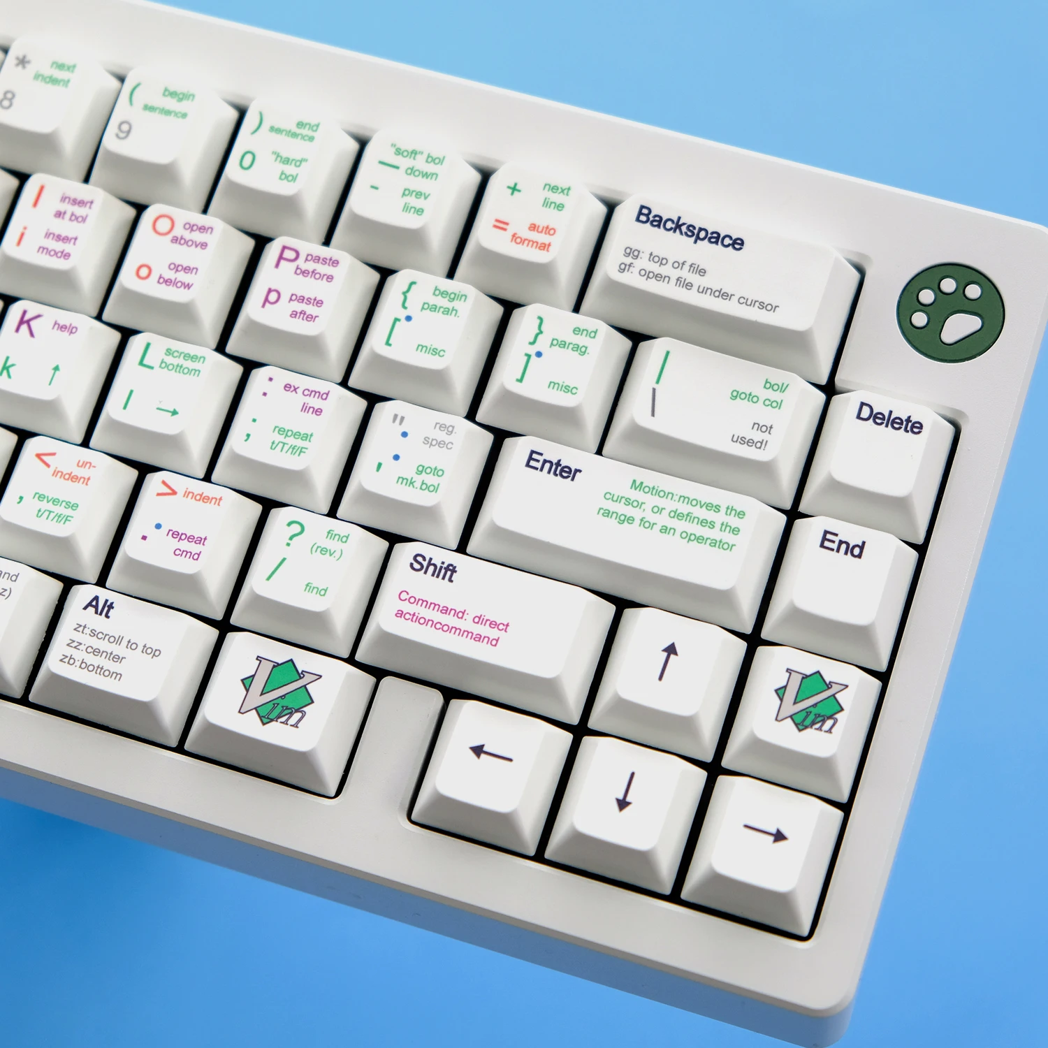 GMK Keycap مبرمج PBT صبغ التسامي لوحة المفاتيح الميكانيكية ، 131 مفاتيح ، VIM Keycap ، ملف تعريف الكرز ، أبيض ، MX التبديل ، 1.75U ، 2U