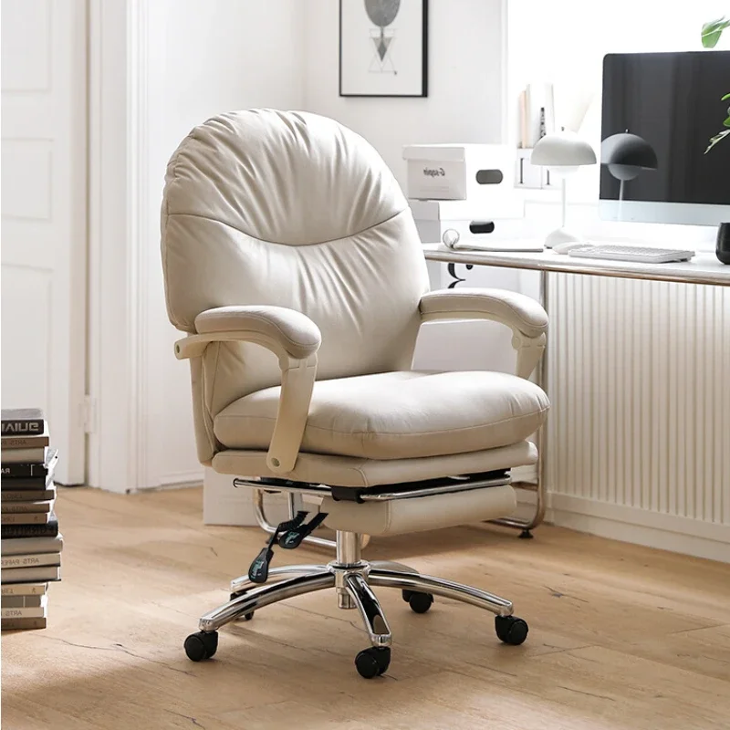 

Computer home comfortable and comfortable sedentary soft cream makeup chair student desk chair study chair