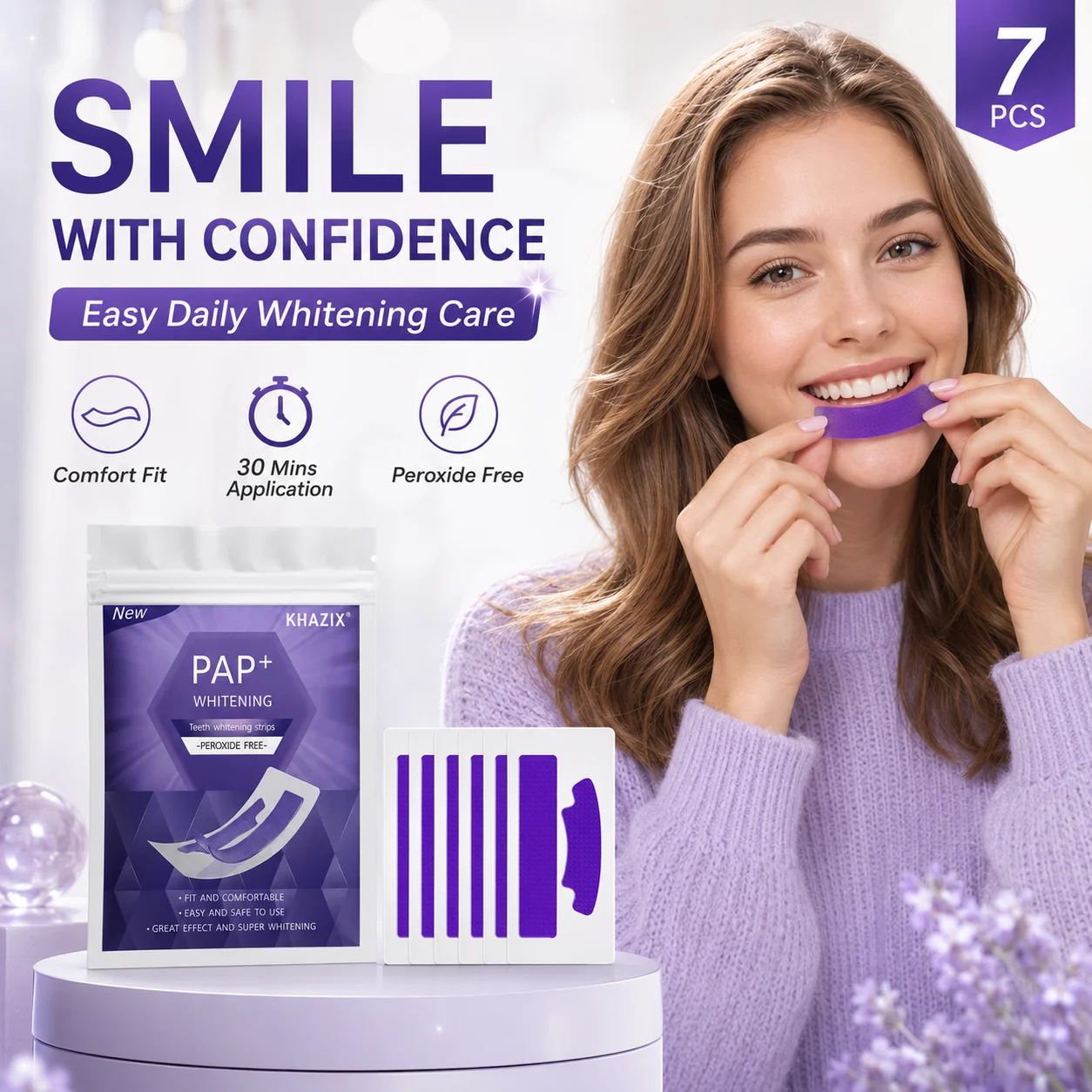 7pcs Dental Care Strips Oral Hygiene Teeth Patch Fresh Breath Mouth Cleaning Strips for Daily Use view 6