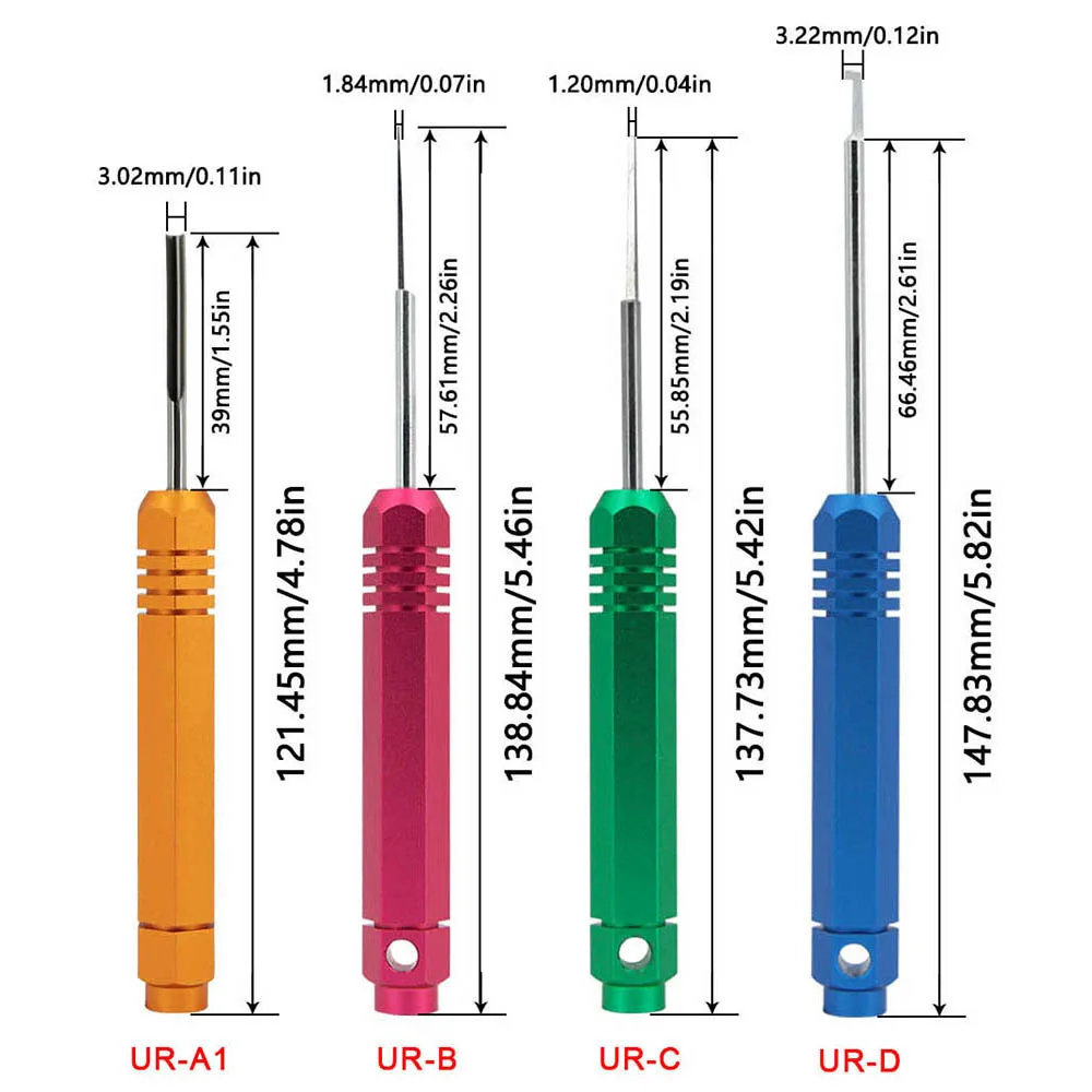 9x Car Terminal Removal Tool Kit Wire Plug Connector Pin Extractor Puller Release for Deutsch Terminal Plug DT DTM DTP Series