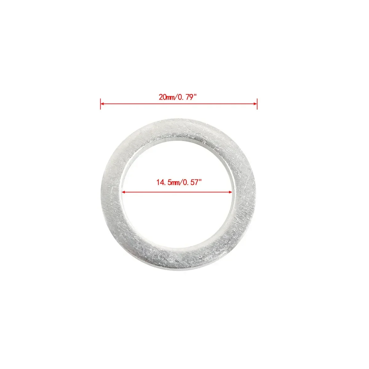 100 PC 14.5MM OIL DRAIN PLUG WASHER GASKETS For Kia / Hyundai 21513-23001 Chrome