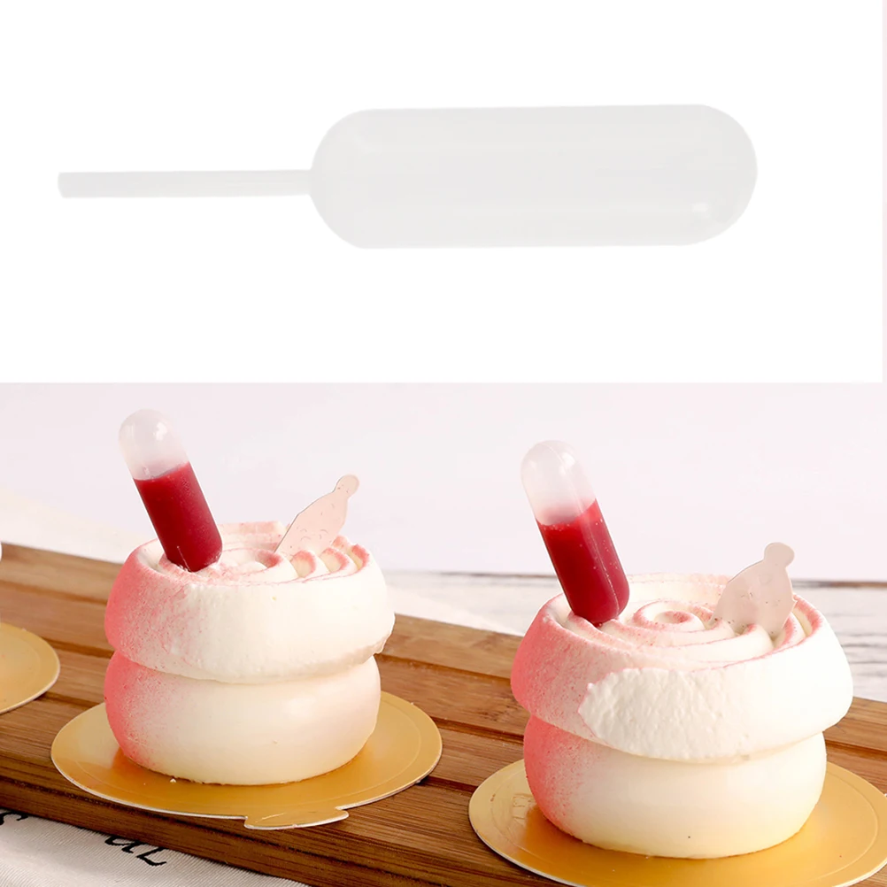 

50 Pcs Clear Jam Dropper Food Grade Plastic Pipettes for Creativity Marmalade Disposable Pastry Tools Kitchen Supplies