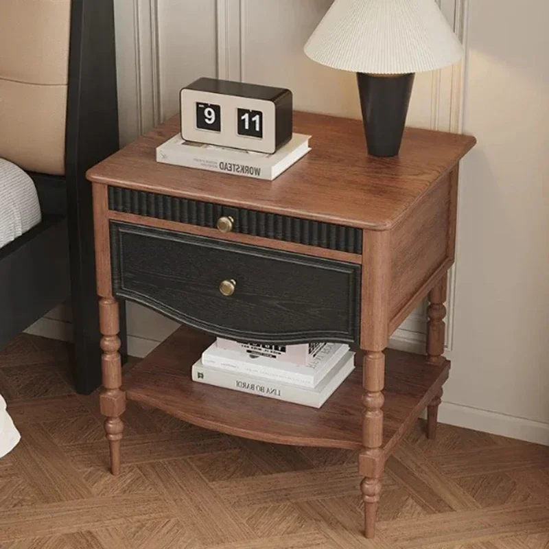 Nordic general bedside table simple modern exquisite charm wooden fashion safe bedside table storage room