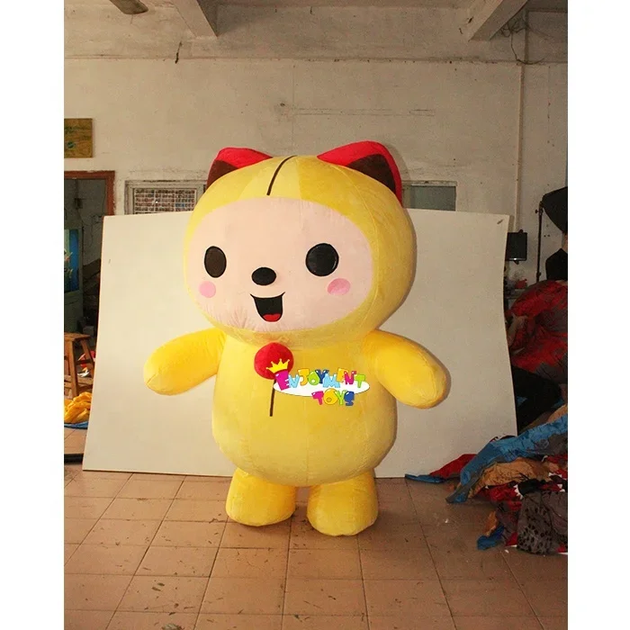 Hot selling customized cute cat mascot costume Inflatable cute cartoon cat mascot adult party costume