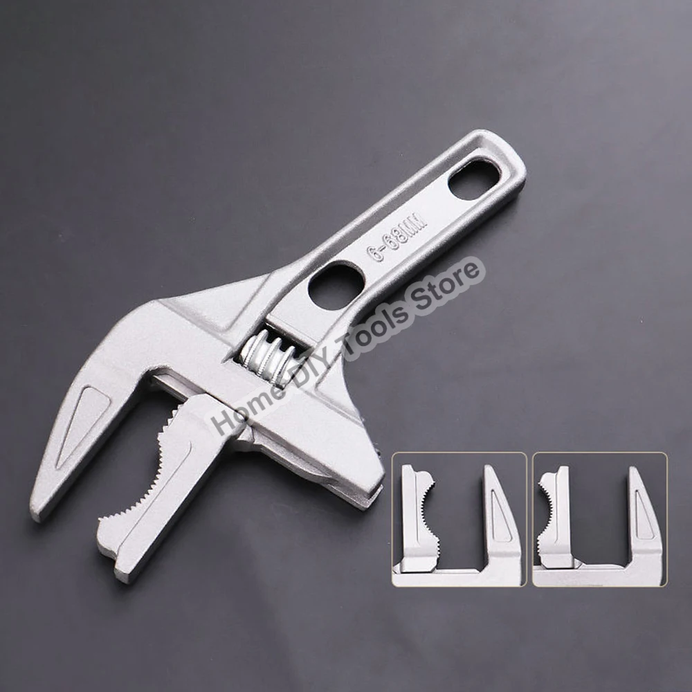 Multi-function Adjustable Wrench Aluminium Alloy Large Open Wrench Universal Spanner Water Pipe Screw Bathroom Repair Tool