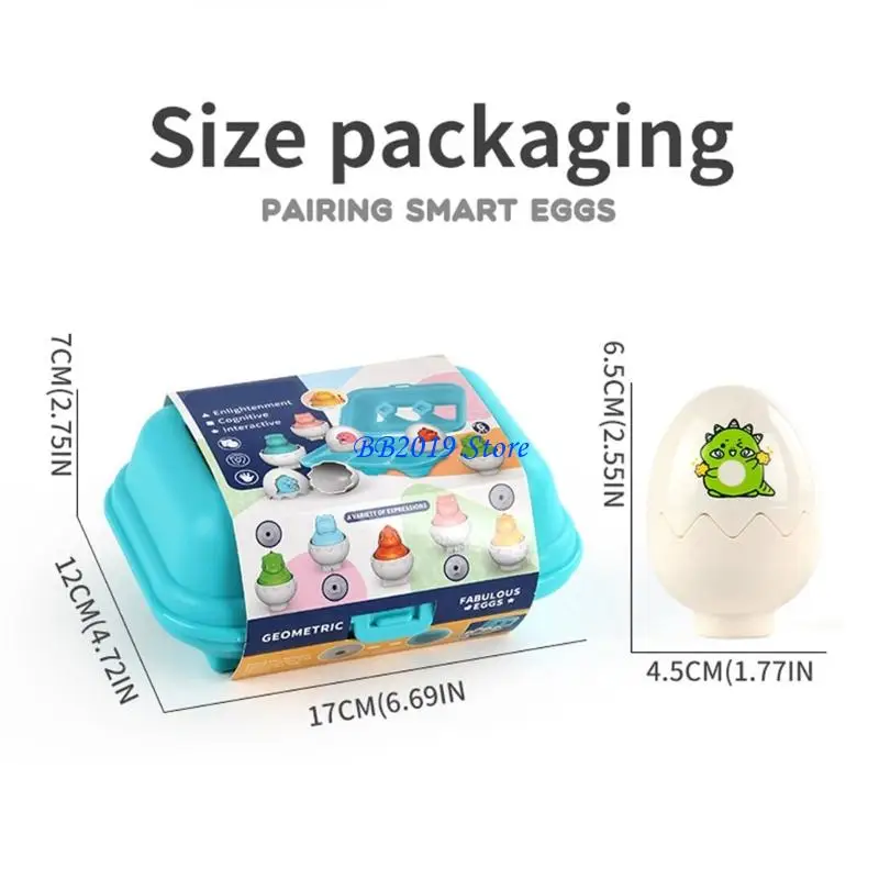 Q0KB Nesting Dinosaur Eggs Set Sensory Stimulation Toy For Toddlers Color Recognition Stacking Game With Baby Dino Surprises