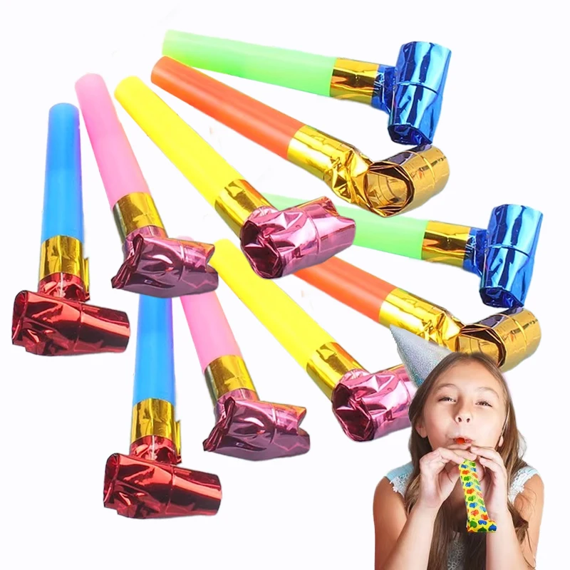 10~50pcs Blowing Dragon Whistle Cheering Props Kids Game Whistle Birthday Supplies Fun Whistle Party Favors Sound Making Toy TMZ