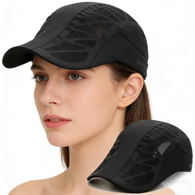

Спортивная кепка-козырек с принтом, защитой от УФ-излучения, для тенниса, гольфа, бейсбола, летняя, быстросохнущая, дышащая, сетчатая, солнцезащитная, для бега