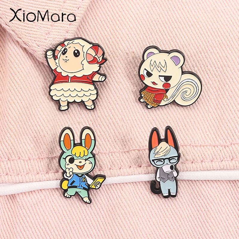 Casual Game Animal Forest Enamel Pin Animal Villagers Raymond Marshal Game Characters Brooch Lapel Badge Jewelry Gifts for Gamer