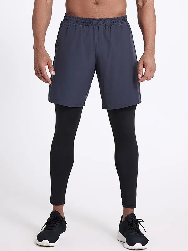 

Американские высокоэластичные брюки для бега, тренировочные штаны для спортзала, быстросохнущие облегающие мужские повседневные брюки, спортивные штаны