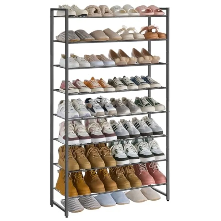 

Shoe Rack for Closet Metal Shoe Organizer Garage Shoe Rack Max Holds 40 Pairs Shoe Storage Shelf Entryway