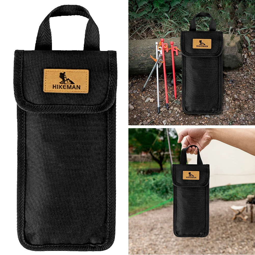 8.66 X 4.92 X 1.18 In Tent Peg Bag with Handle Nail Pouch Portable Tent Stake Storage Bag for Hiking Outdoor Use Camping