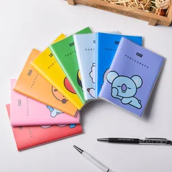 BT21 Korean Wave Notebook Student Stationery Thin Soft Leather Adhesive Pack Cartoon Cute Peripheral Star Same Doll Notebook