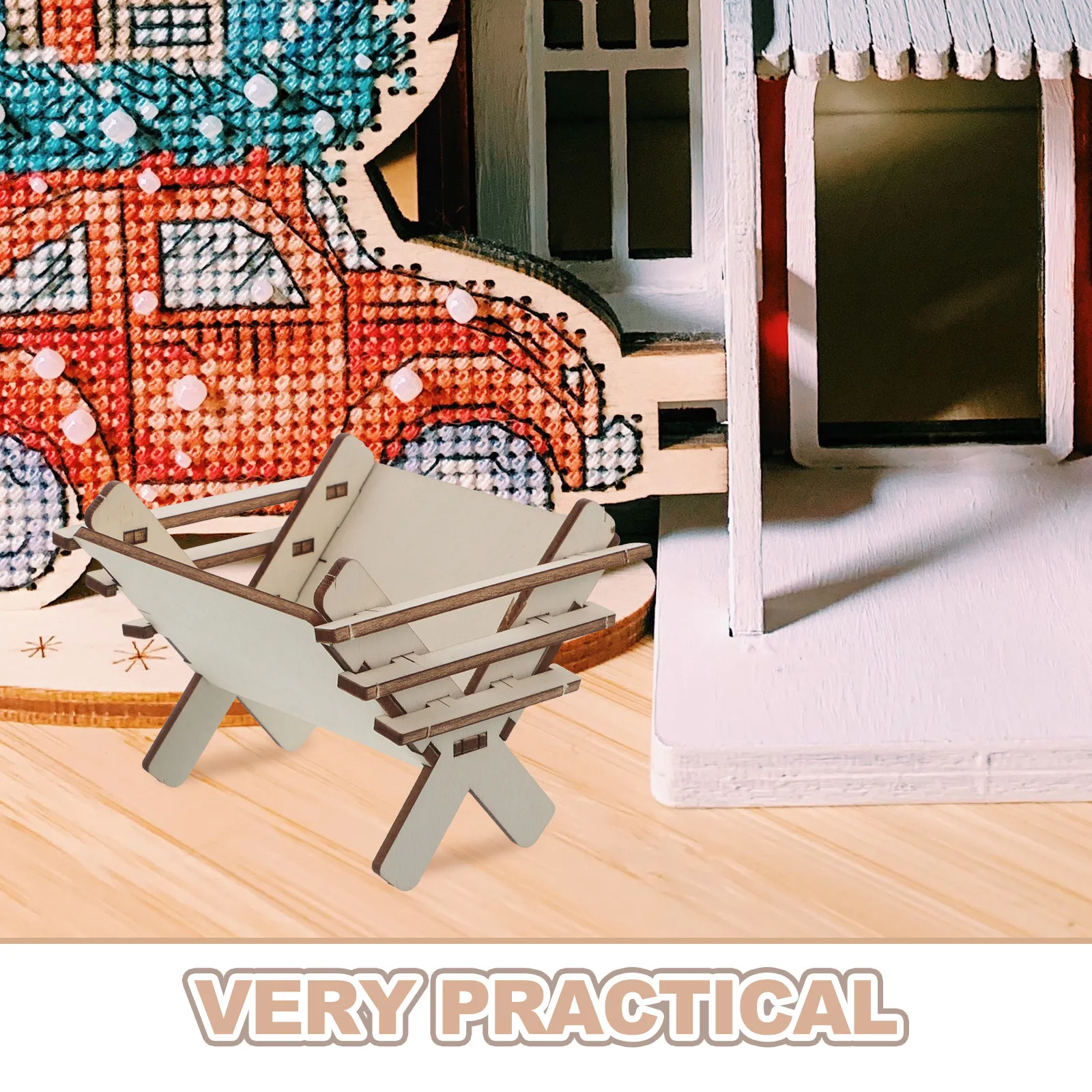 4Pcs Wooden Nativity Manger Craft Set Handcarved Mini Jesus Birth Scene DIY Montessori Educational Project Christmas Decoration