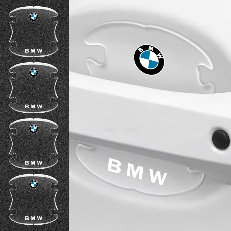 

4pc Car Door Handle Bowl Anti-scratch Protection Sticker For BMW X1 X3 X5 X6 X7 1 3 5 6 7 Series G20 G30 G11 F15 F16 G01 G02 F48
