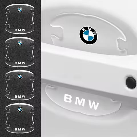 4pc Car Door Handle Bowl Anti-scratch Protection Sticker For BMW X1 X3 X5 X6 X7 1 3 5 6 7 Series G20 G30 G11 F15 F16 G01 G02 F48