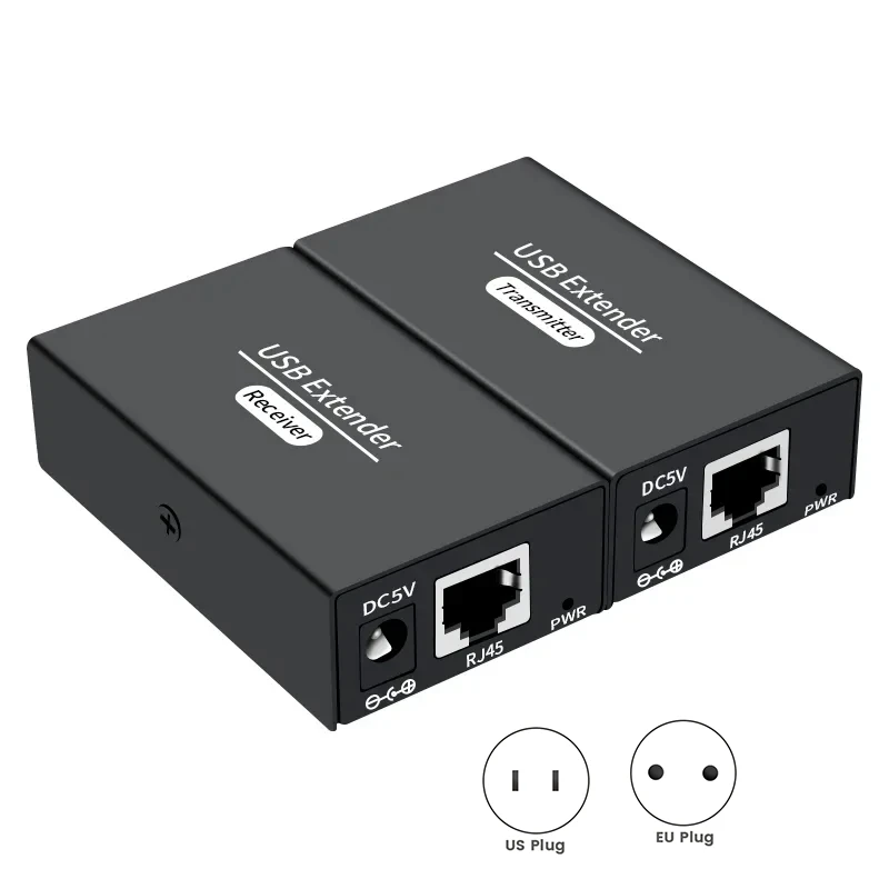Hot-A39R-120M 4 Poorten USB Extender Over Ethernet RJ45 Cat6 Kabel Hub Adapter Converter Voor Toetsenbord Muis Printer Scanner