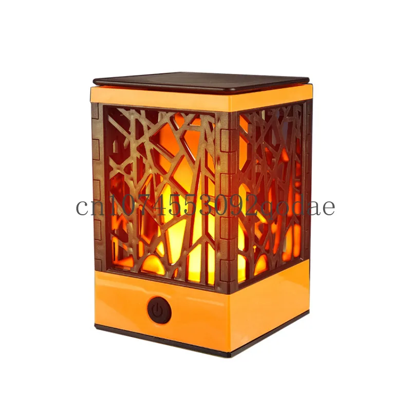 Mini 3*AA Battery Operated Flame Atmosphere Table Lamp For Hotel And Bar