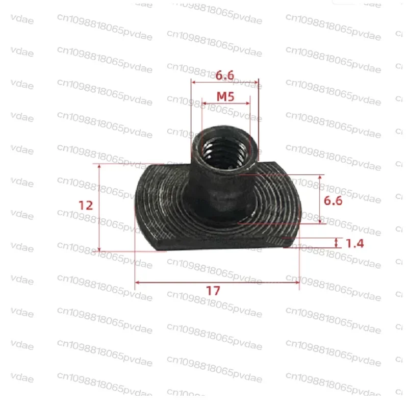 Tool parts 50PCS Cutting edge T-shaped nut M5 M4 4mm 5mm thread T Nut