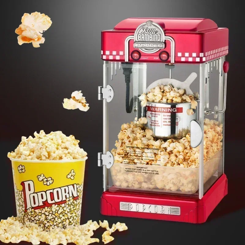 304 Stainless Steel Body Automatic Electric Heating Popcorn Machine.  Home Use. Mini Popcorn Maker,commercial