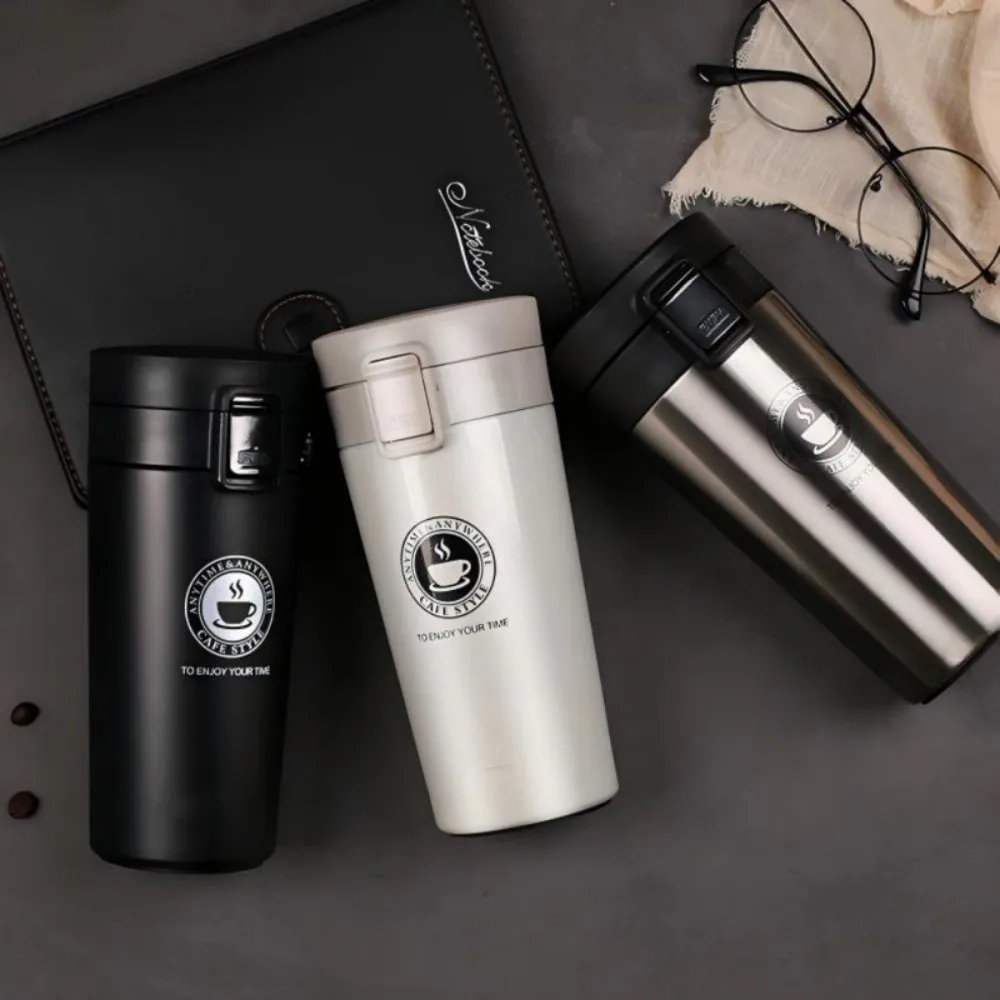 Termo de Acero Inoxidable de 510 ml, Taza de Café a Prueba de Fugas, Botella de Agua Aislada para Deportes al Aire Libre
