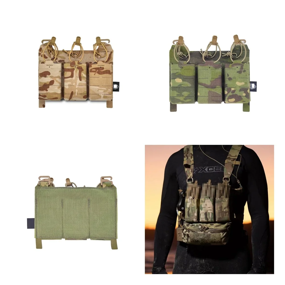 Tactical Hunting Vest KTAR Front FLap Laser Triple Panel Magazine Bag MC Anti IR Fabric