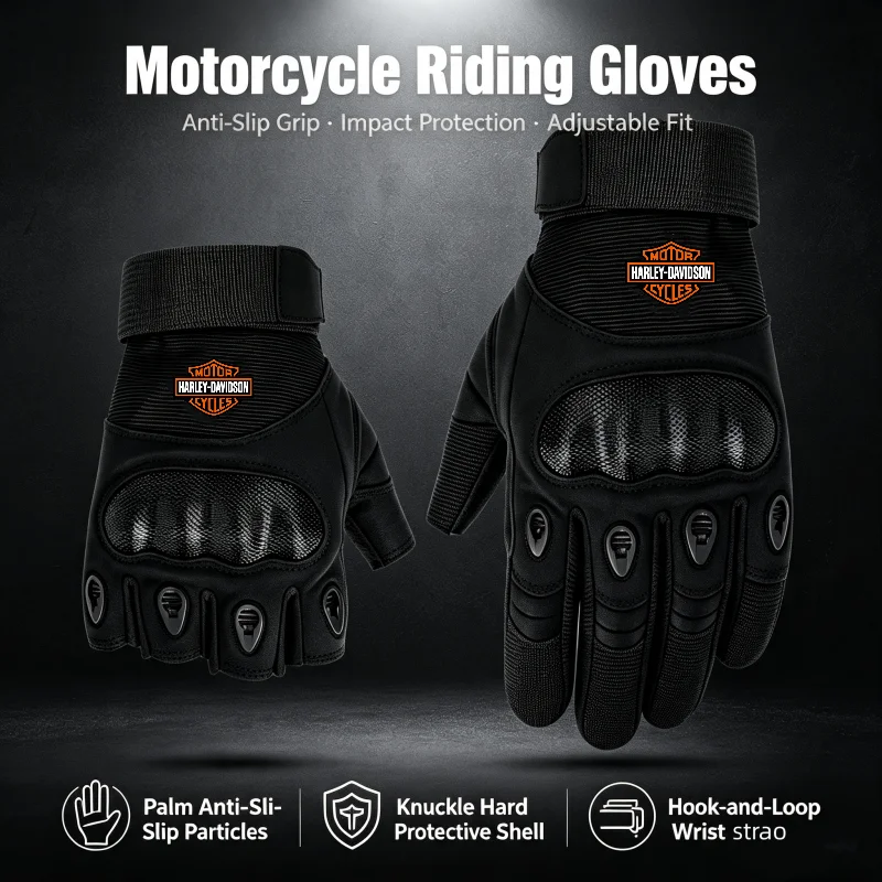 For Harley Davidson Motorcycle Accessories Gloves Carbon Fiber Safety Defense Motocross Gloves Outdoor Driving