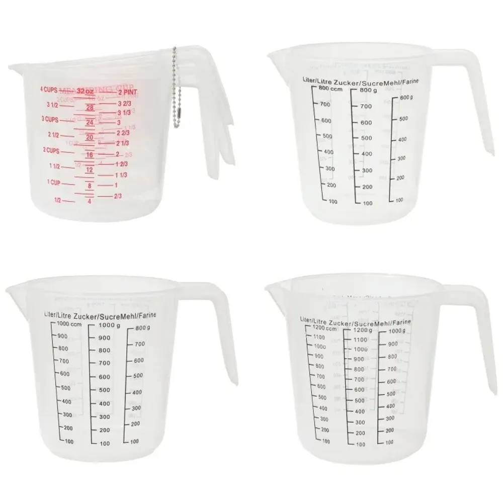 

400/600/800/1000/1200ML Baking Liquid Measuring Cup PVC Graduated Plastic Measuring Cup Mixing Scale Cups Kitchen Baking Tool