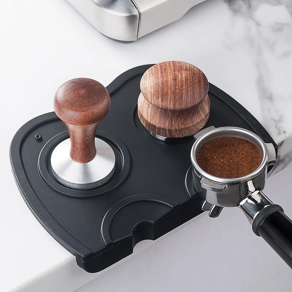 Anti-Skid Coffee Tamper Mat, Almofada de Silicone de Grau Alimentar, Café Espresso Tamping Corner, Engrossar Mat para Escritório, Bar, Loja