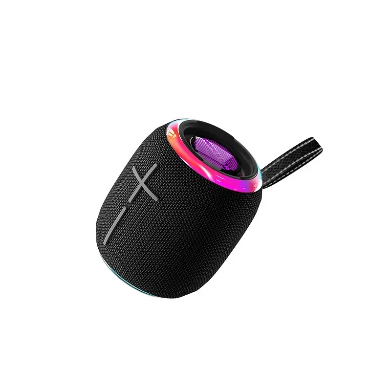 MINI Portable Waterproof Bluetooth Speaker TWS1+1 Series RBG Diaphragm Light Small Steel Gun 10W