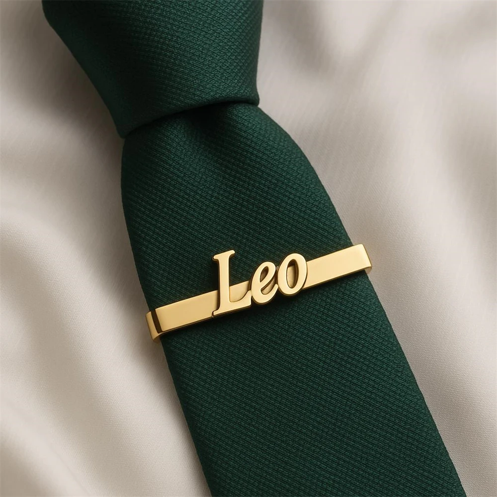 

Custom Name Tie Clip Father of the Bride Gift Personalised Name Tie Bar for Boyfriend Husband Wedding Suit Accessories Men