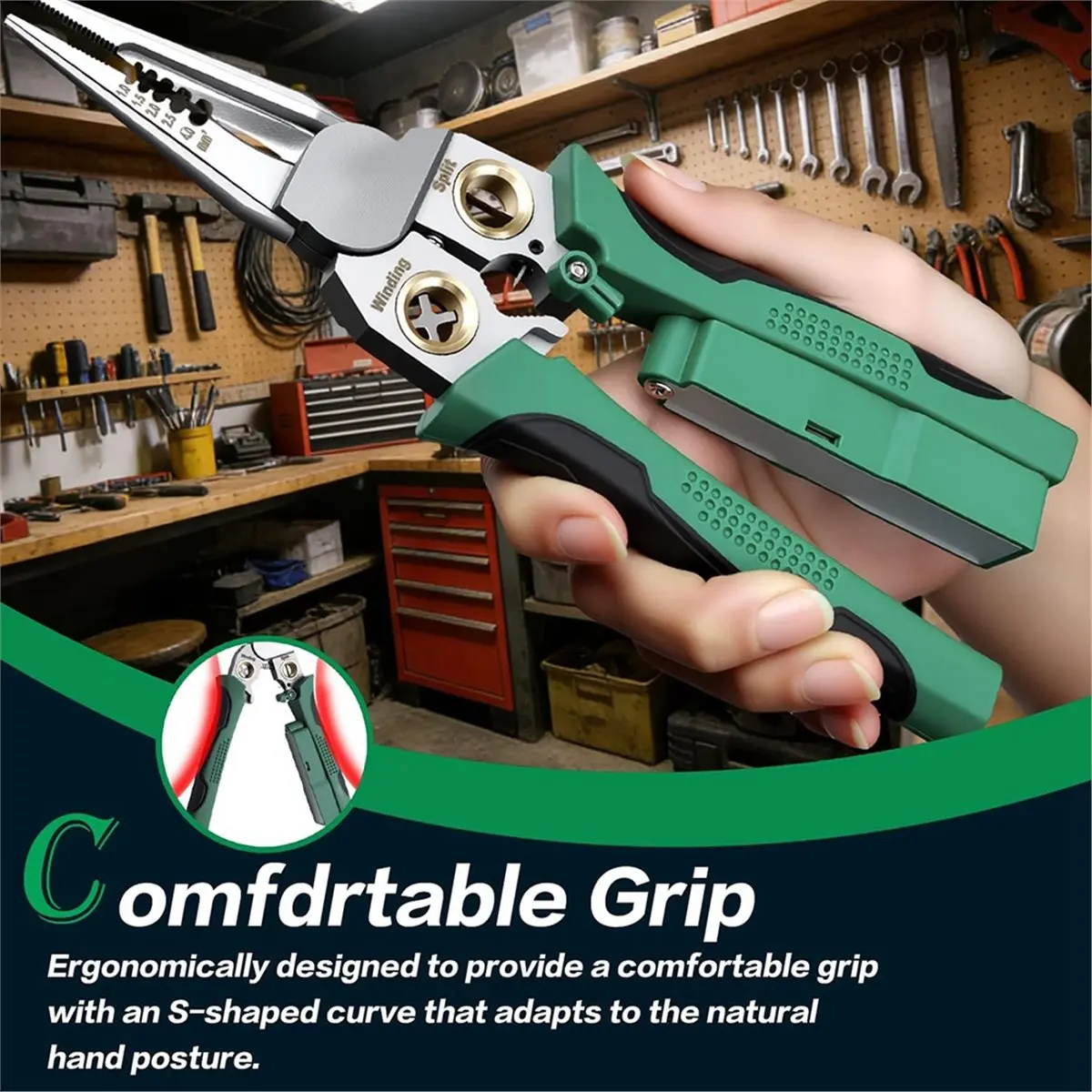Wire Crimper Stripper with Voltage Detector & Dual Alarms, Heavy Duty 12-250V Tester for Electrician, HVAC & Car Repair