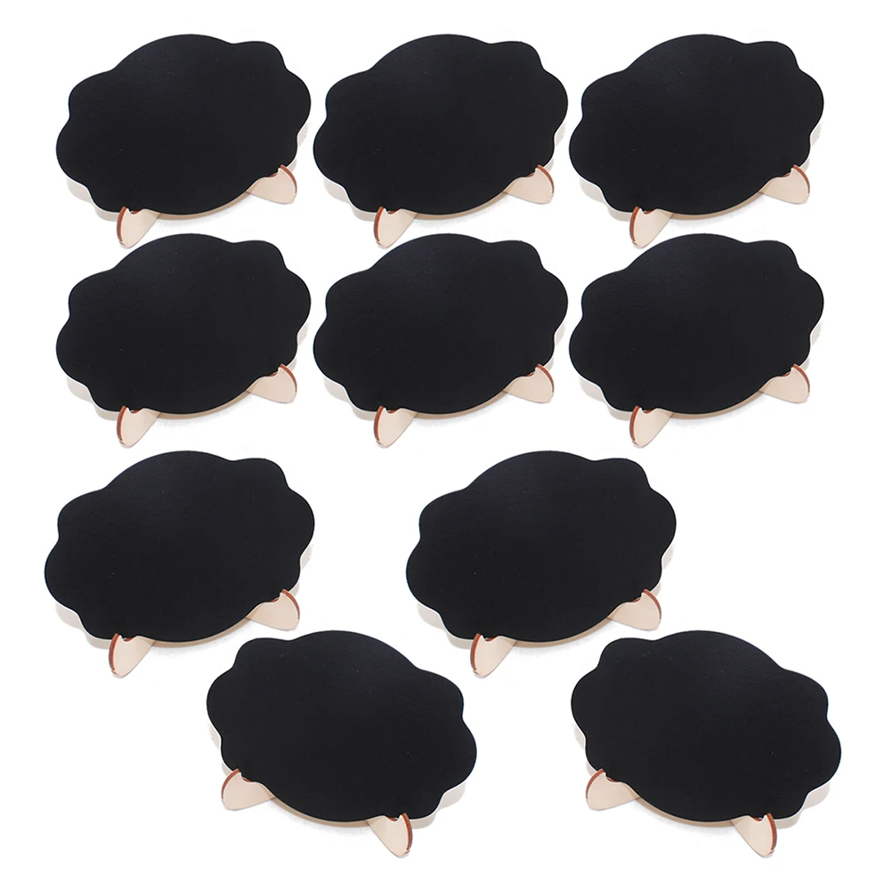 10pcs Mini Wooden Thick Sturdy Foldable Easel for Wedding Party Table Numbers Signs Display Oval Chalkboard