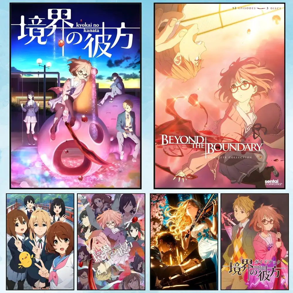 

Anime Beyond The Boundary Poster Poster Waterproof HD Wall Art Decal Self-Adhesive Aesthetic Decor for Home Living