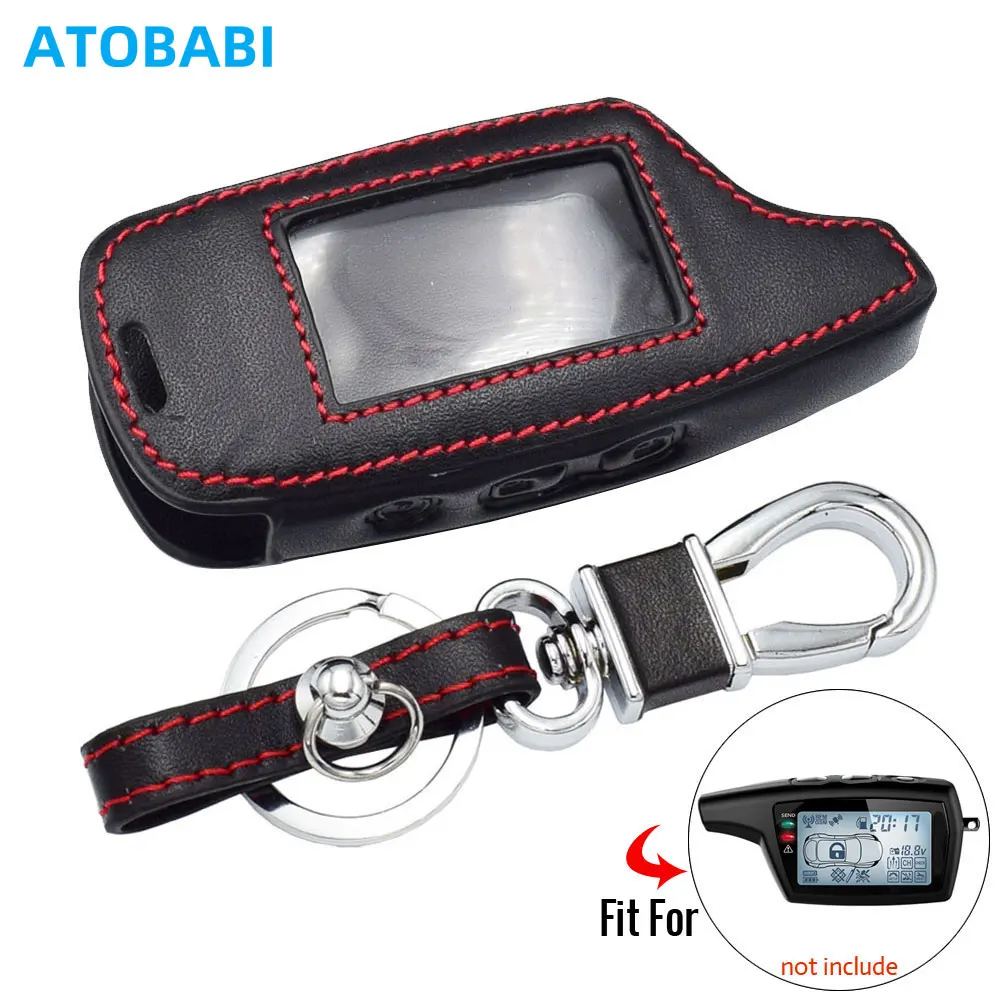 Кожаный чехол для автомобильного ключа для Pandora D073 D074 DXL 3000 3100 3210 3170 3300 3500 3700 2100 Двусторонняя автомобильная сигнализация с ЖК-дисплеем и дистанционным управлением