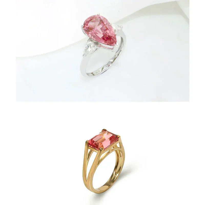 Künstlicher Edelstein Padparadscha Roter Lotus-Farbton Runde Form Großhandel Verfügbar mit Zertifikat – Detail 16