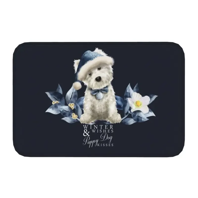 West Highland White Terrier Dog Front Floor Door Entrance Mat Westie Bath Kitchen Doormat Balcony Carpet Rug Toilet Footpad