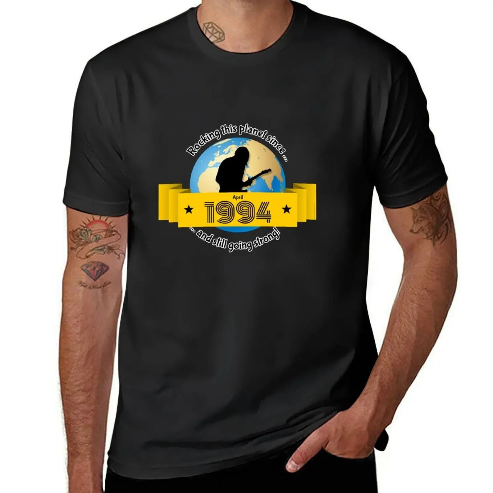 

30th birthday Rocking this planet since 04/1994 T-Shirt Short sleeve tee plus sizes man t shirt compression shirt men