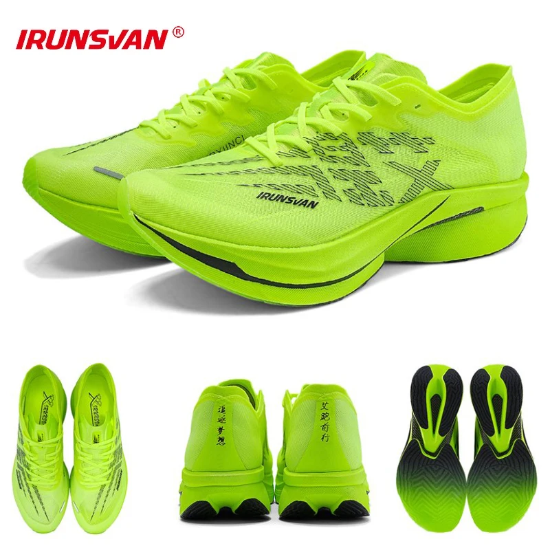 

IRUNSVAN Professional Running shoes Full Palm Carbon Plate Marathon Shock-absorbing Athletic Casua Mesh breathable Running Shoe
