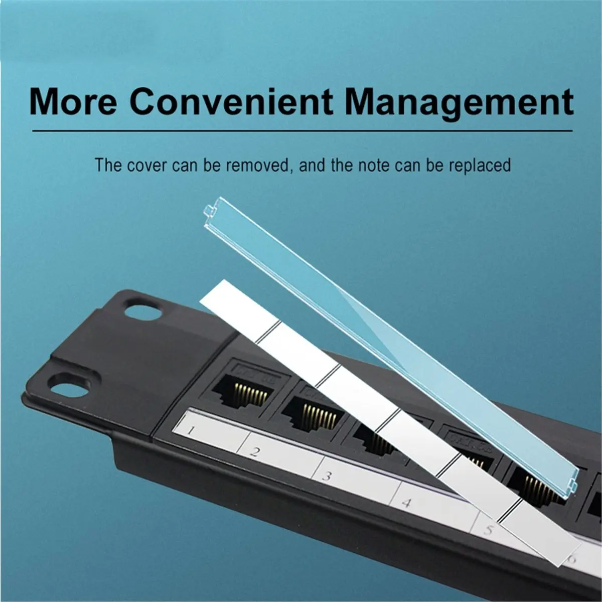 16-Port Cat-6 Network Patch Panel Rackmount -Through Patch Panel Straight-Through Patch Panel Overhead Patch Panel
