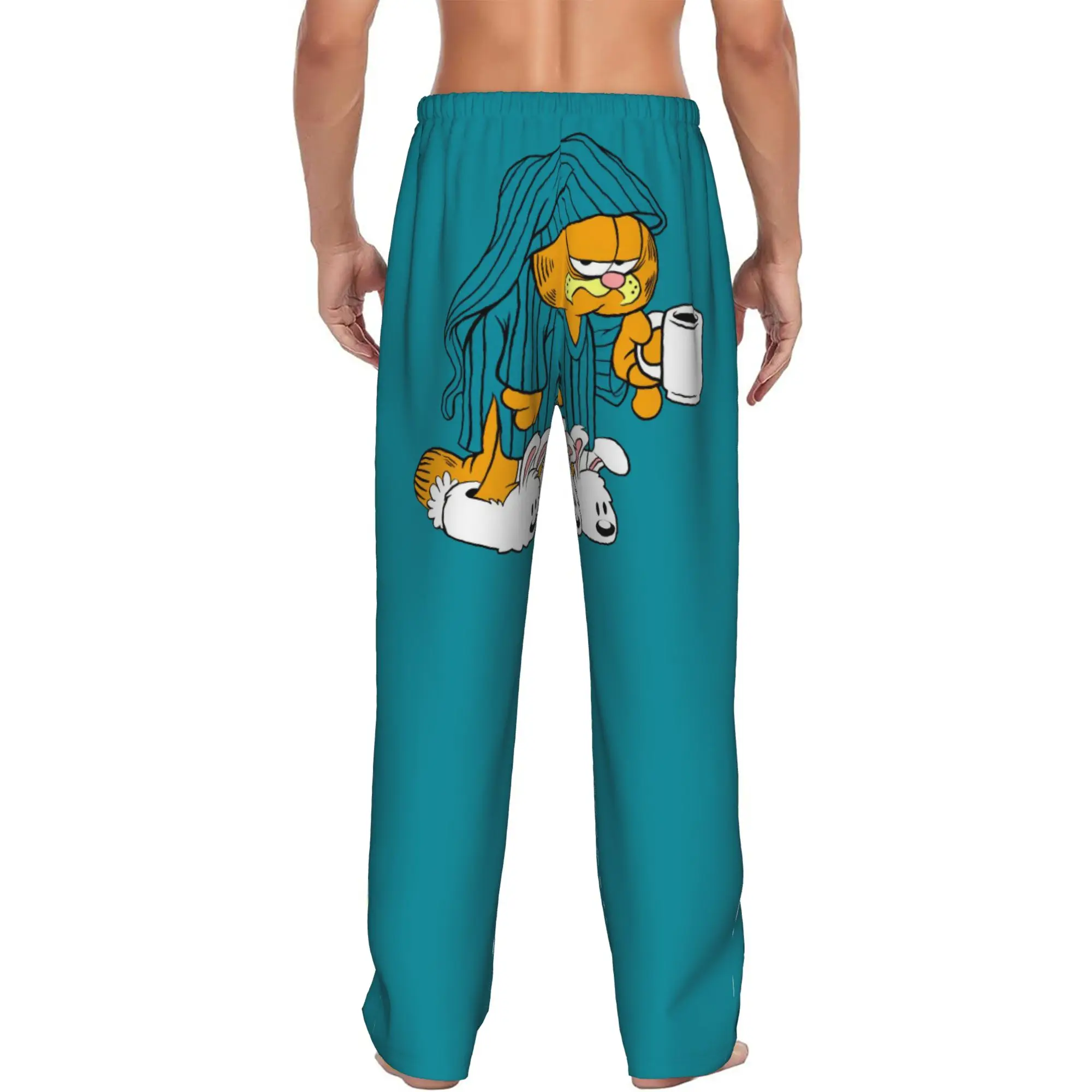 Custom G-Garfields Tired Pajama Pants for Men  Sleepwear Lounge Sleep Bottoms Stretch with Pockets view 3