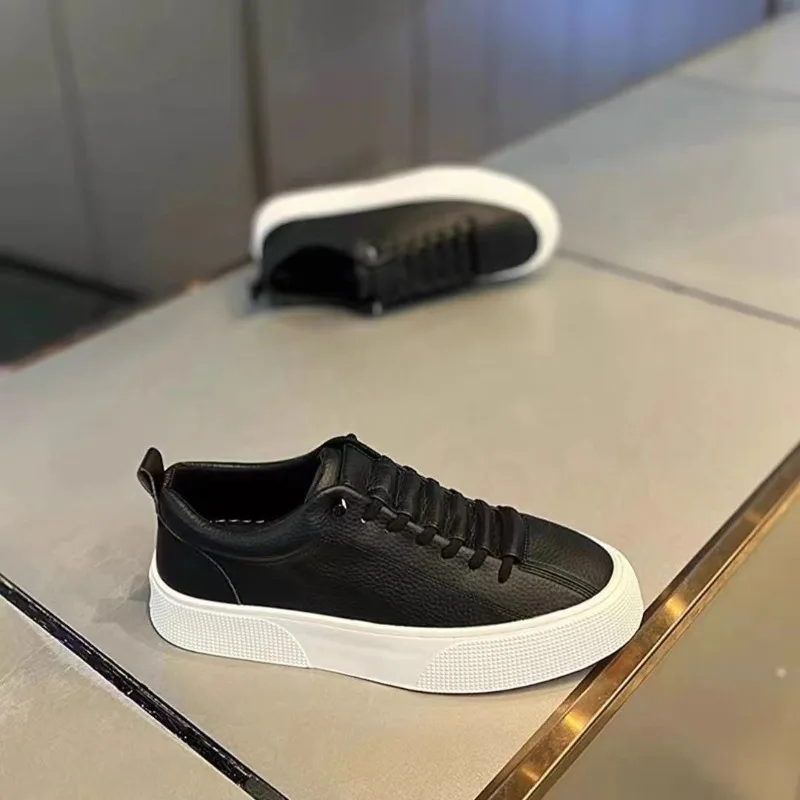 Men Sneakers Casual Shoes Men Flats Zapatillas Hombre Lightweight PU Leather Breathable Shoe Mens White Sports Tenis Shoes