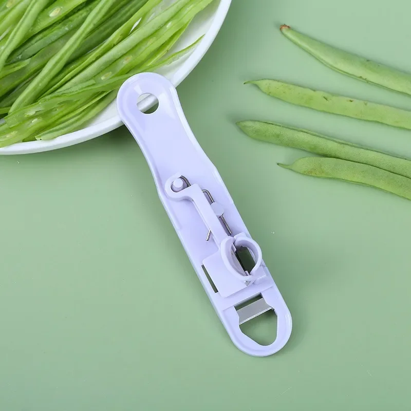 

Green Bean Slicer Cutter Cut Security Vegetable Fruit Stringer Peeler Remover for Easy Kitchen Gadgets Kitchen Accessories