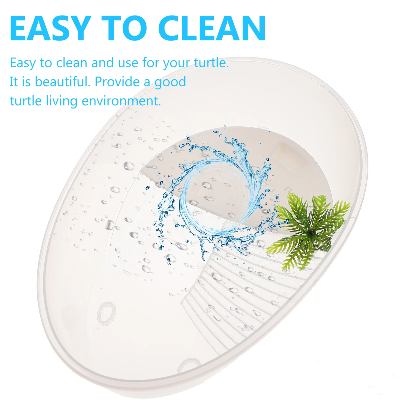 

Large Capacity Turtle Basking Platform Durable PP Material Leak Proof Turtle Rest Platform Feeding Breeding Tank Plastic