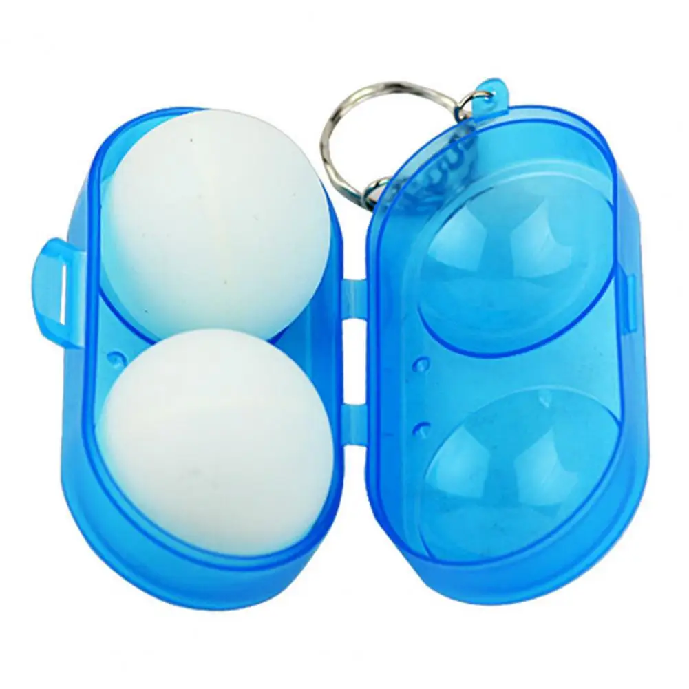 Plastic Ping Box Buckle Closure 2 Balls Containable Anti Corrosion Table Tennis Ping Case for Outdoor Sport Accessory