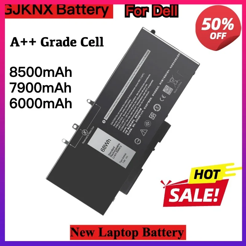 

8500 мАч 7900 мАч GJKNX Аккумулятор для ноутбука Dell Latitude 5480 5580 5590 5490 5280 5288 5488 5591 5491 5495 E5480 E5580 E5490 Pre
