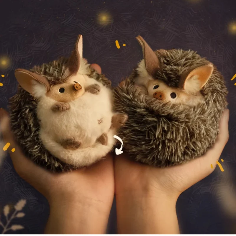 

Pop Natural Palm Plush Ball Big Ear Hedgehog Plush Toy Hedgehog Doll Bag Small Pendant Keychain Birthday Gift
