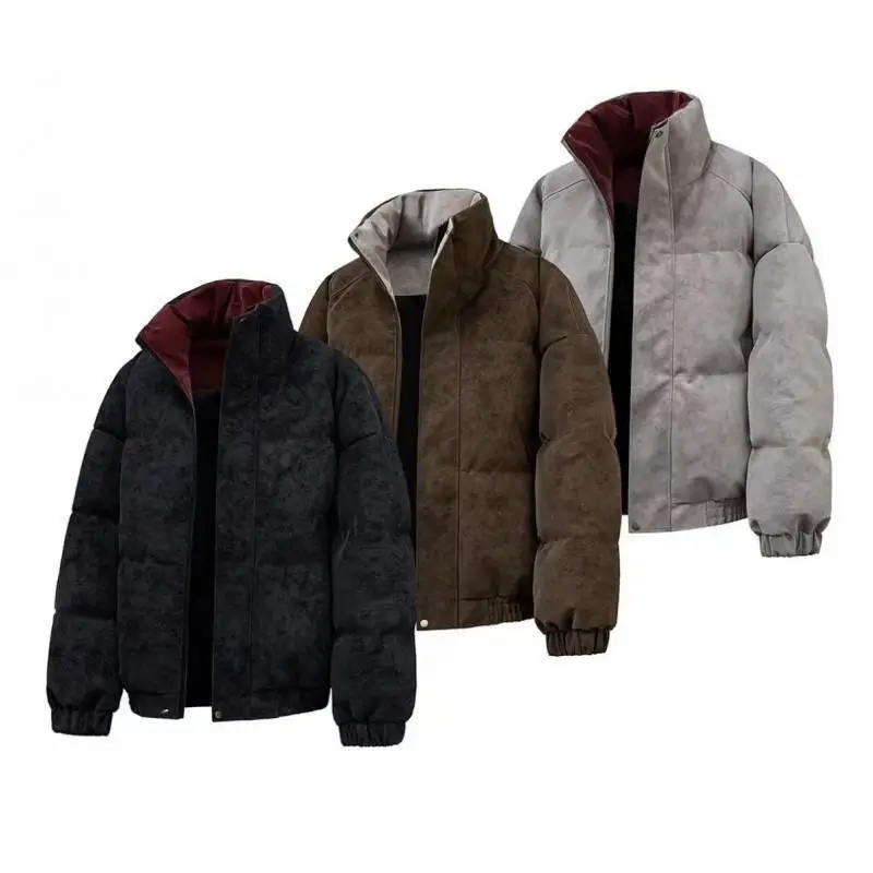 Cotton clothes men's winter thickened couple cotton-padded clothes windproof waterproof stand-up neck bread clothes jacket